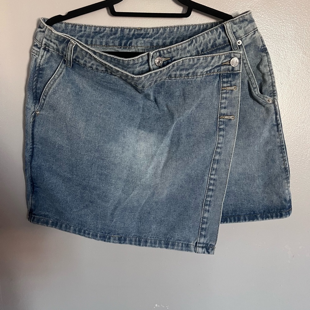 Denim Wrap Skirt